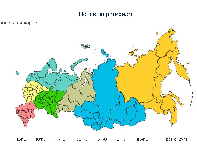 КАРТА ЮВЕЛИРНЫХ МАГАЗИНОВ РОССИИ