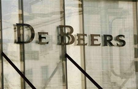 Объем алмазодобычи De Beers в 1-м квартале 2012 года упал на 16%